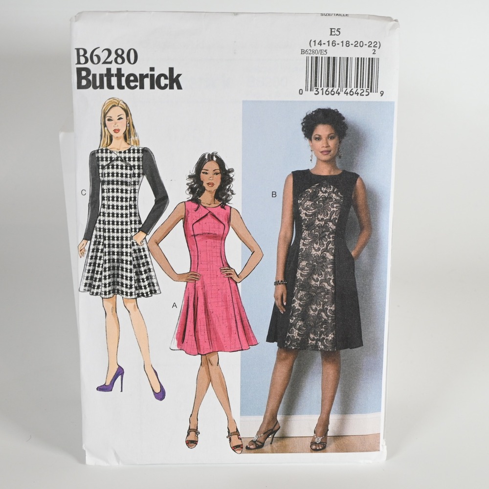Butterick B6280 Misses Petite Dress Size 14-22 Uncut Factory Folded Pattern